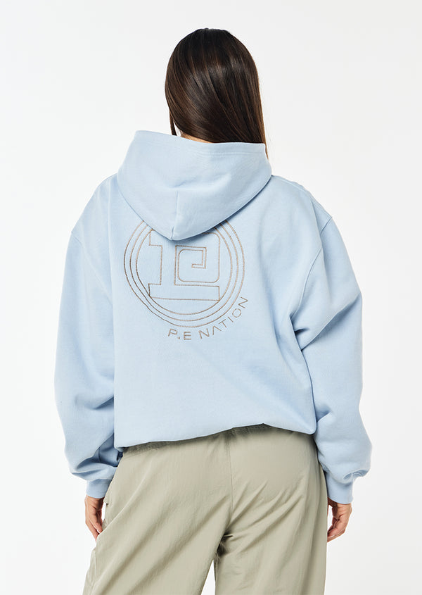 P.e Nation Output Hoodie In Dusty Blue