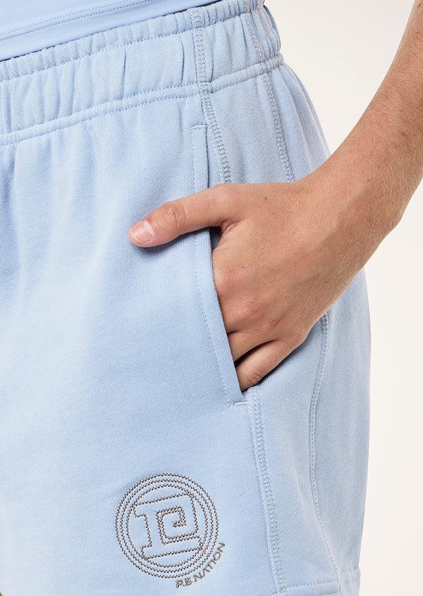 p.e nation Output short in dusty blue