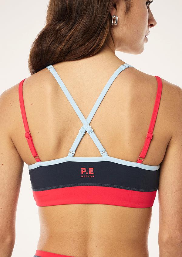 p.e nation Paramount sports bra in marine blue