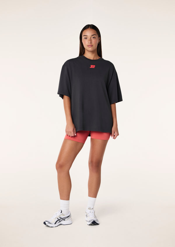 P.e Nation Playfield Tee In Washed Black