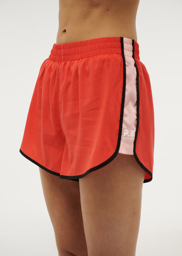 P.e Nation Preset Short In Poppy Red