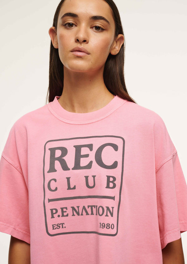 p.e nation Rally tee in pink lemonade