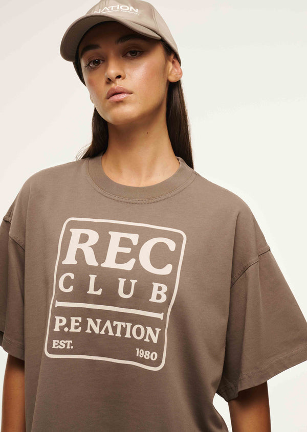 p.e nation Rally tee in washed fossil