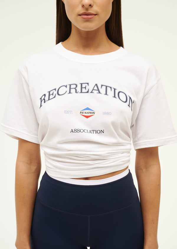 P.e Nation Recreation Tee In Optic White