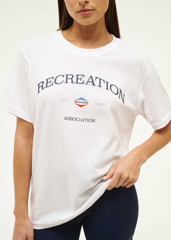 p.e nation Recreation tee in optic white
