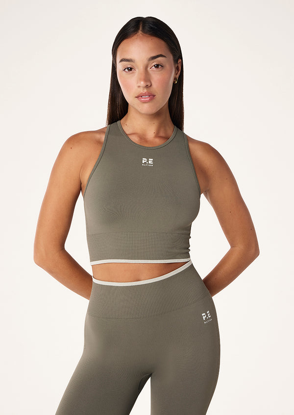 P.e Nation Restore Seamless Legging In Khaki