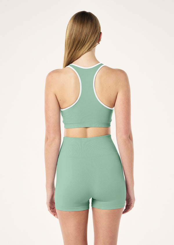P.e Nation Restore Seamless Sports Bra In Basil