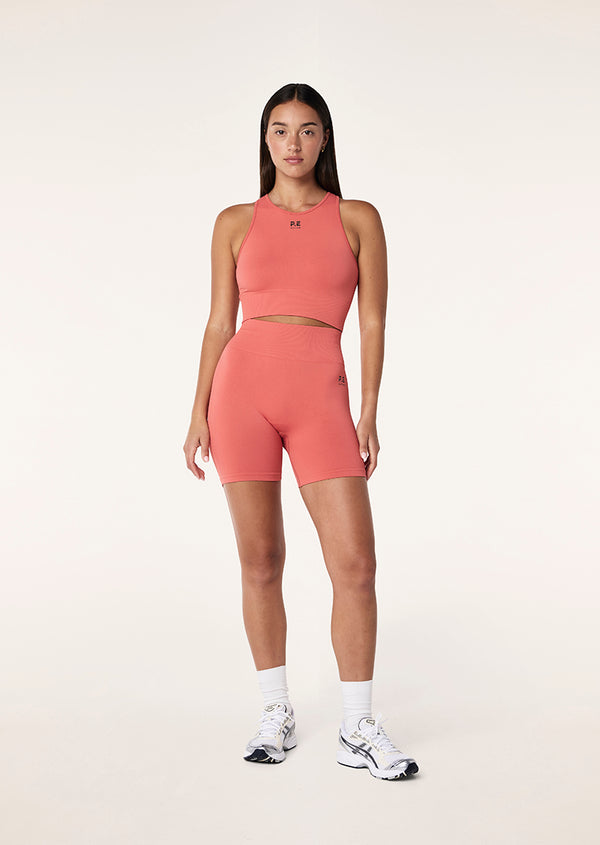 p.e nation Restore seamless tank in brick red