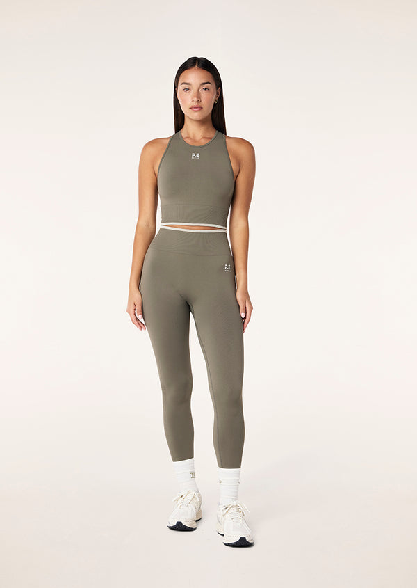 P.e Nation Restore Seamless Tank In Khaki
