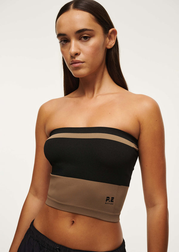 p.e nation Restore strapless top in fossil