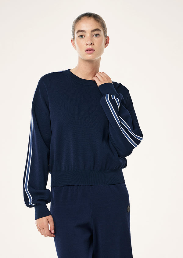 P.e Nation Retreat Knit Jumper In Dark Navy