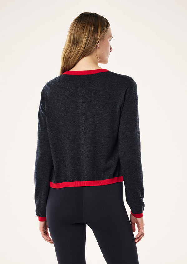 P.e Nation Rise Knit Cardigan In Marine Blue