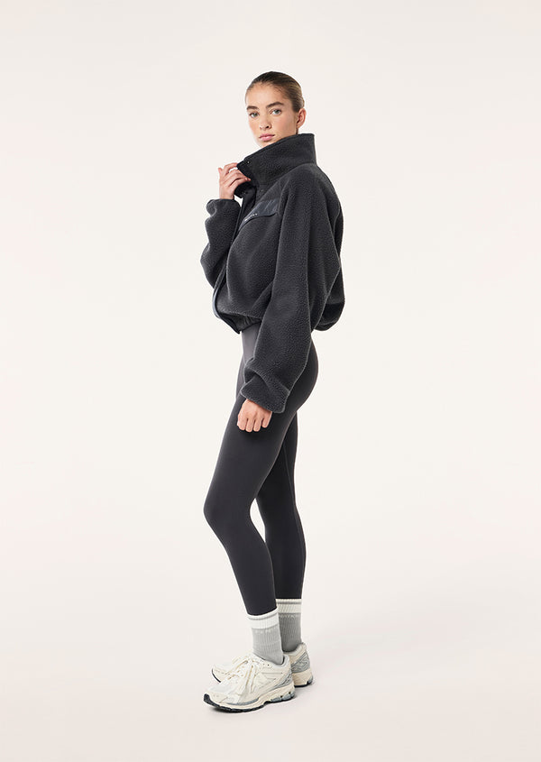 P.e Nation Shelter Sherpa Jacket In Asphalt