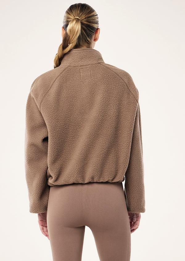 P.e Nation Shelter Sherpa Jacket In Fossil