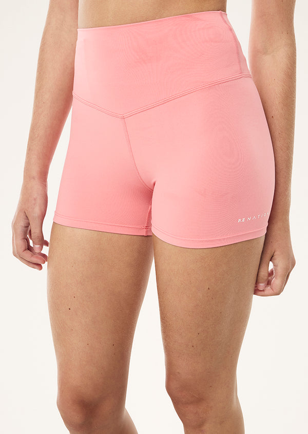 P.e Nation Signature 3" Bike Short In Dusty Pink