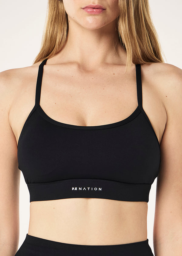 P.e Nation Signature Sports Bra In Black