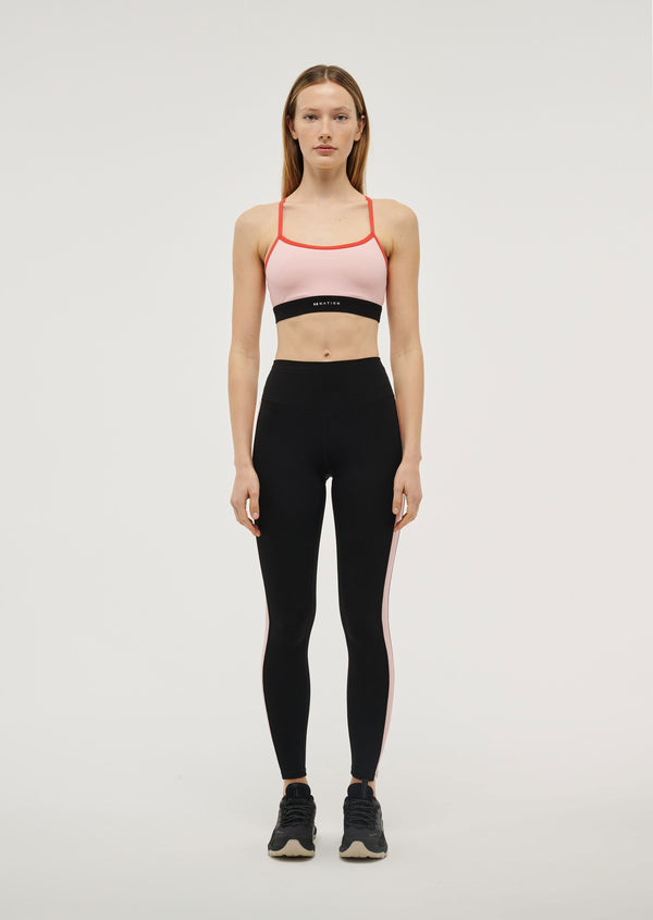 P.e Nation Signature Sports Bra In Crystal Rose
