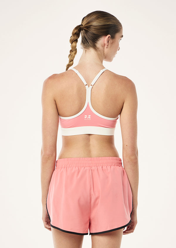 P.e Nation Signature Sports Bra In Dusty Pink