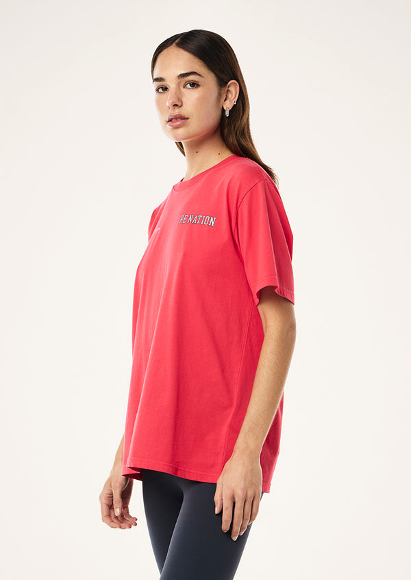 P.e Nation Slate Tee In Washed Strawberry