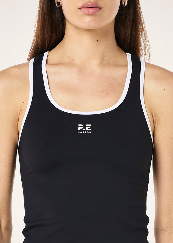 p.e nation Soft luxe tank in black