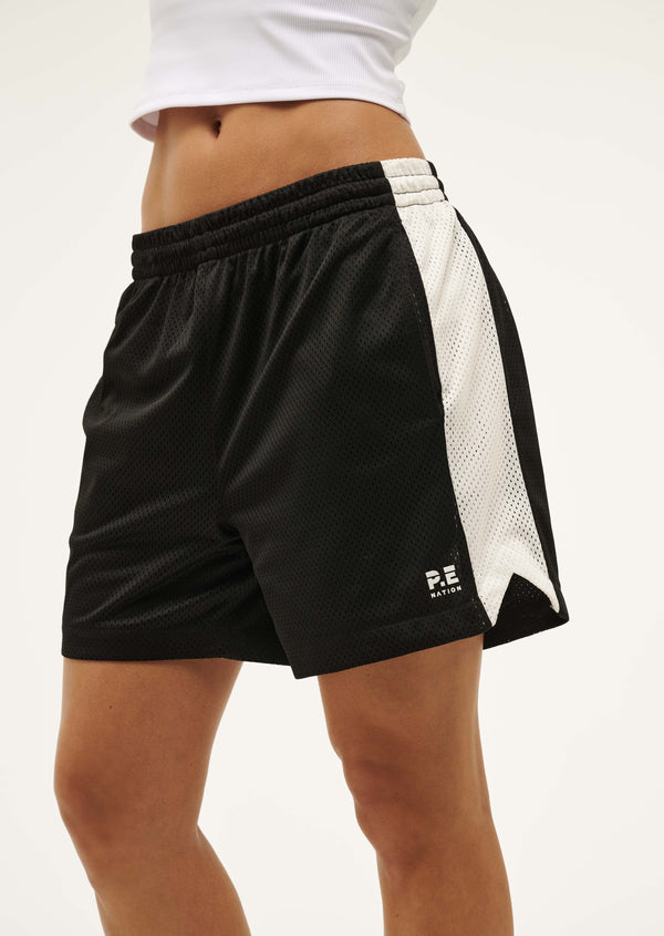 p.e nation Sonic short in black & optic white