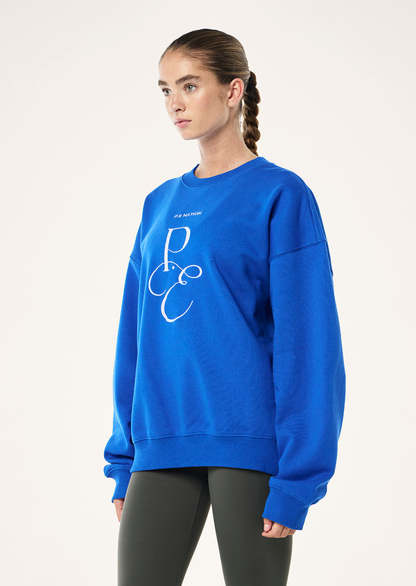 P.e Nation South Bank Sweat In Royal Blue