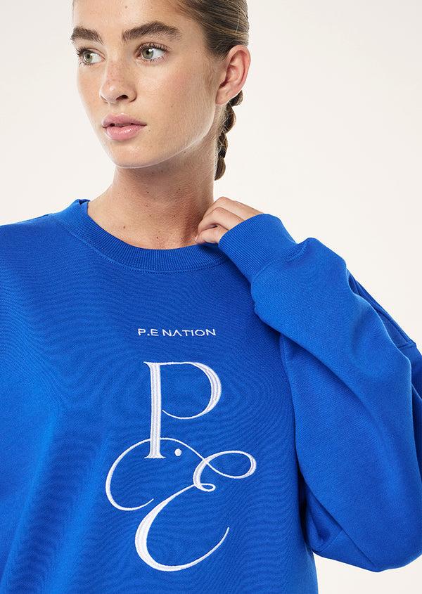 p.e nation South bank sweat in royal blue