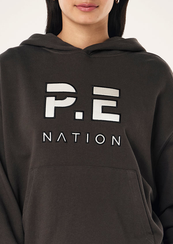 p.e nation Sprint hoodie in smokestone