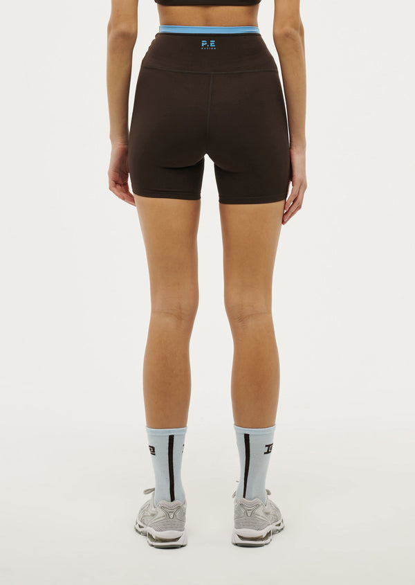 P.e Nation Stellar 5" Bike Short In Coffee