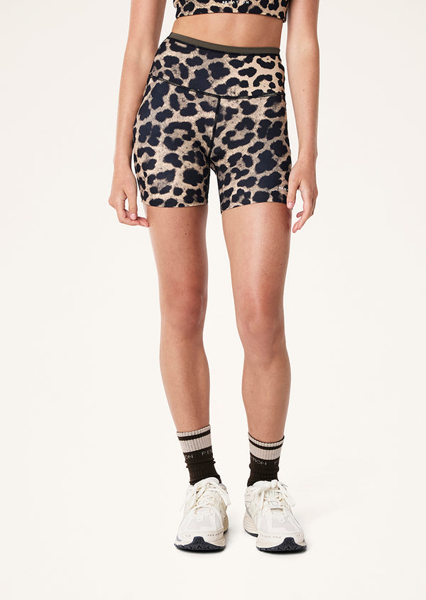 P.e Nation Stellar 5" Bike Short In Leopard
