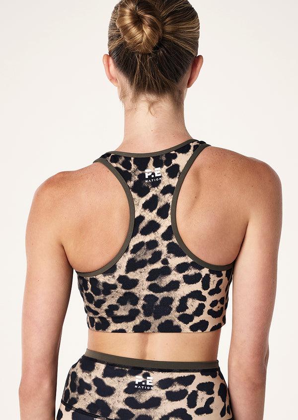 P.e Nation Stellar Sports Bra In Leopard