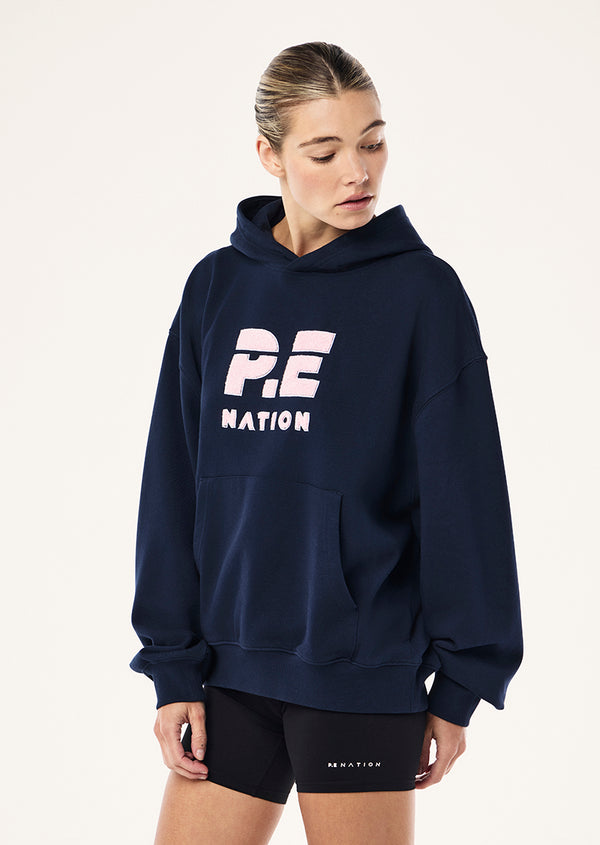 P.e Nation Stride Hoodie In Dark Navy