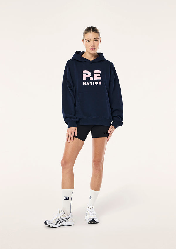 P.e Nation Stride Hoodie In Dark Navy