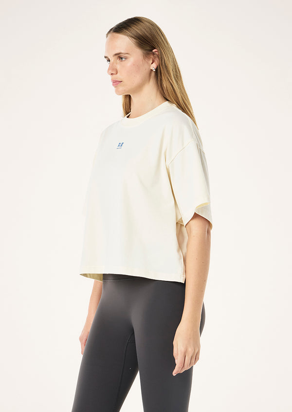 P.e Nation Superfine Tee In Whisper White