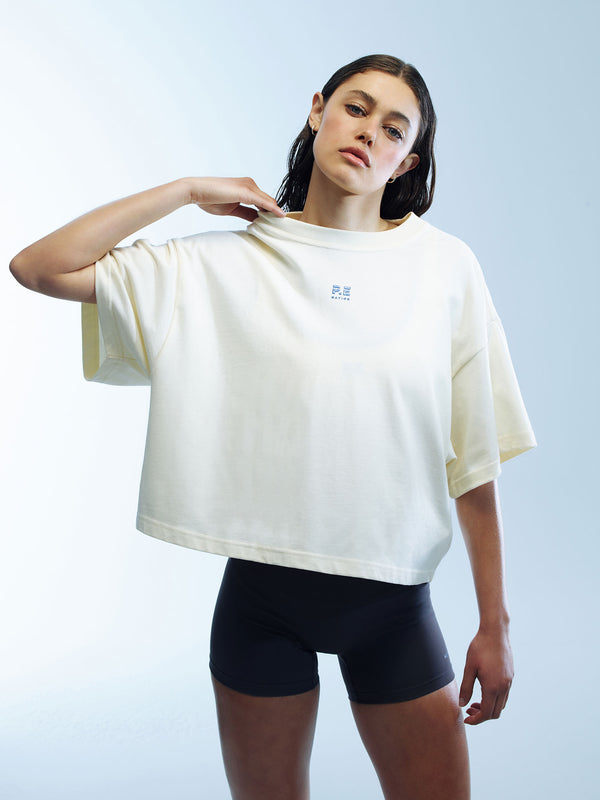 p.e nation Superfine tee in whisper white