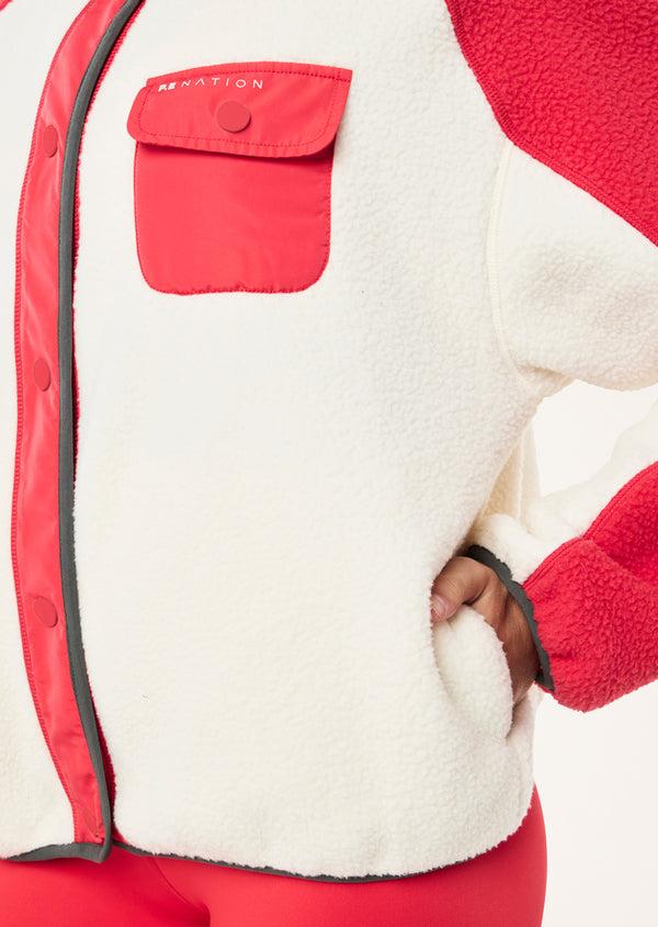 P.e Nation Takeover Jacket In Strawberry