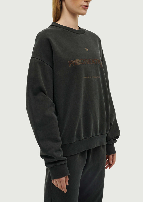 P.e Nation Team Record Sweat In Washed Marine Blue