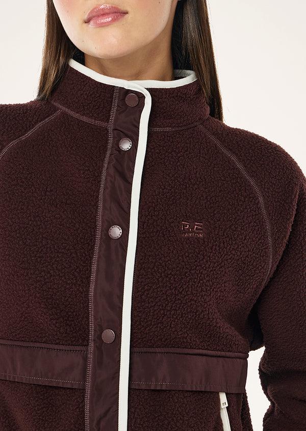 p.e nation Technique jacket in mahogany