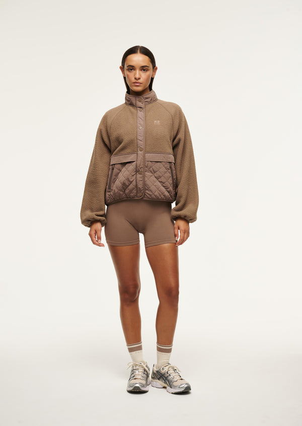 P.e Nation Technique Quilt Jacket In Fossil