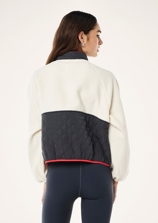 P.e Nation Technique Quilt Jacket In Whisper White