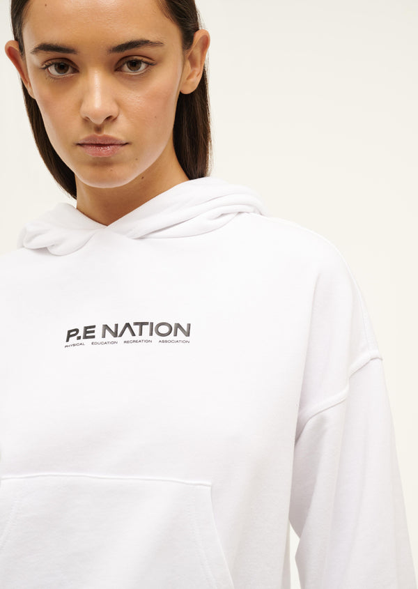p.e nation Transition hoodie in optic white