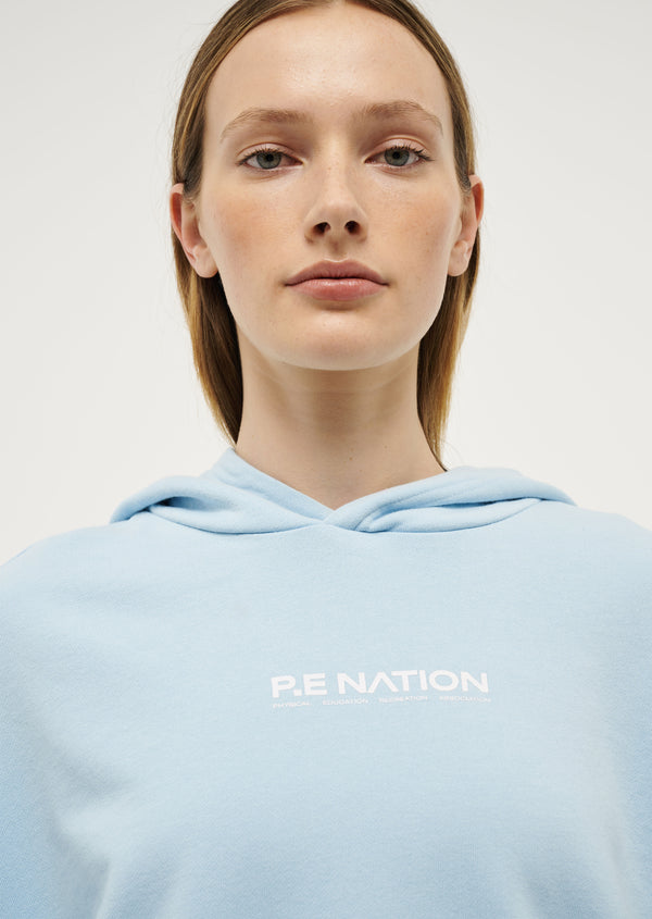 p.e nation Transition hoodie in sky blue