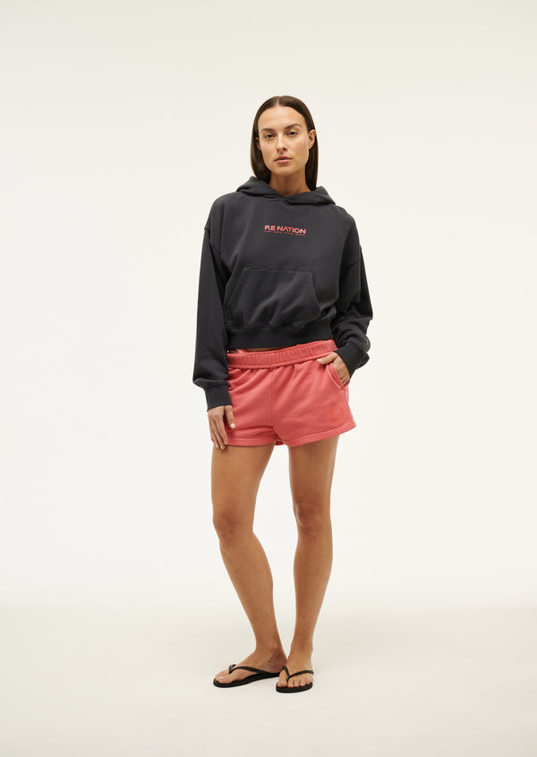 P.e Nation Transition Hoodie In Washed Marine Blue