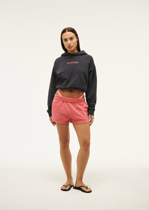 P.e Nation Transition Hoodie In Washed Marine Blue