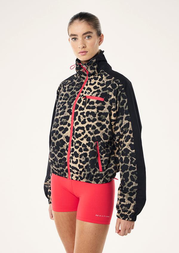 P.e Nation Trek Jacket In Leopard