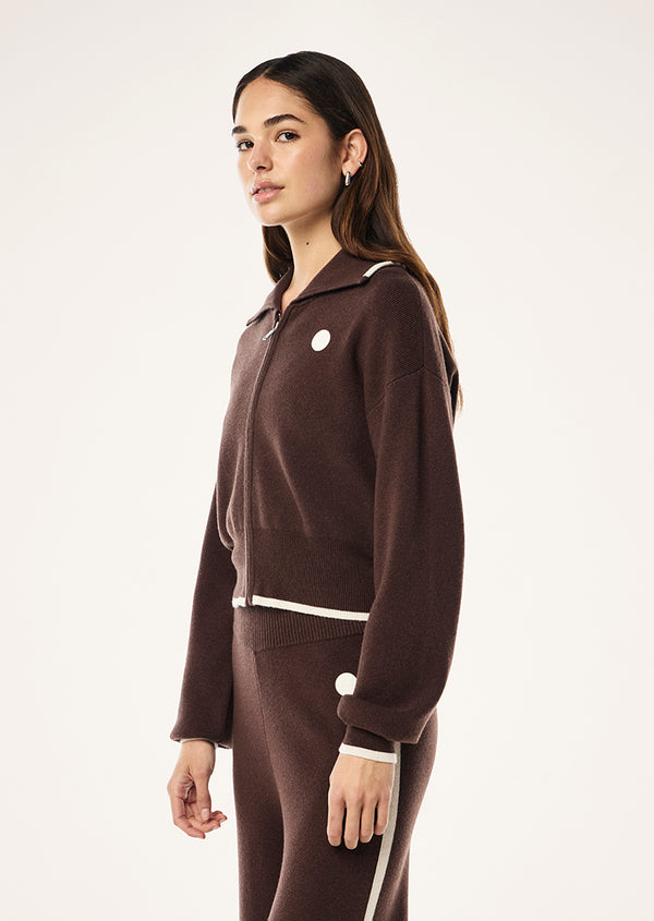 P.e Nation Verge Knit Jacket In Espresso