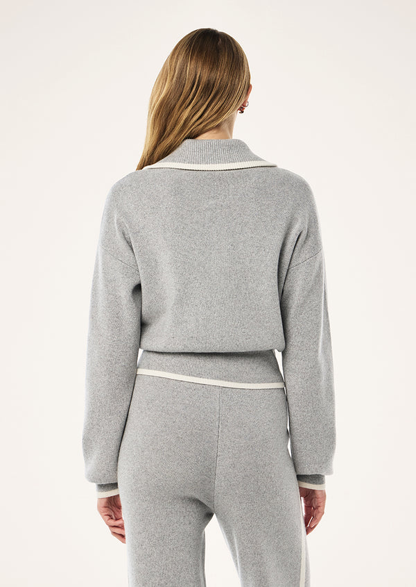 P.e Nation Verge Knit Jacket In Grey Marle