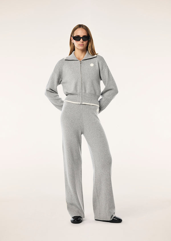 P.e Nation Verge Knit Jacket In Grey Marle