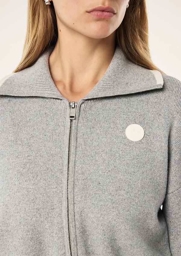 p.e nation Verge knit jacket in grey marle