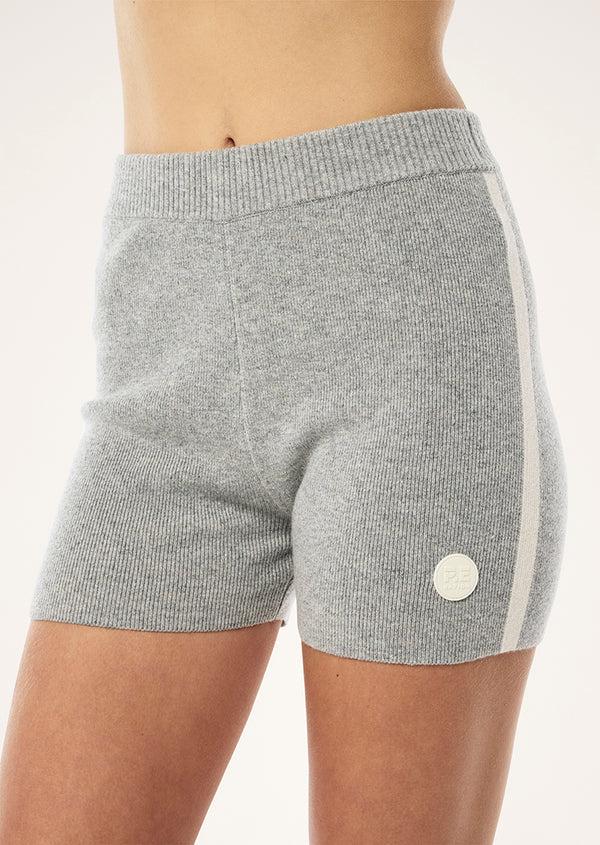 P.e Nation Verge Knit Short In Grey Marle